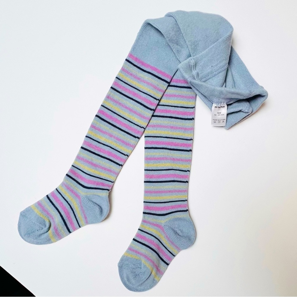 Baby Tights Multicolor Stripes NWOT - Picture 3 of 5